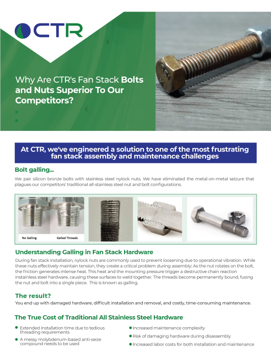 Fan Stack Silicon Bolts